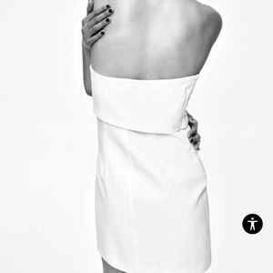 White strapless zara dress